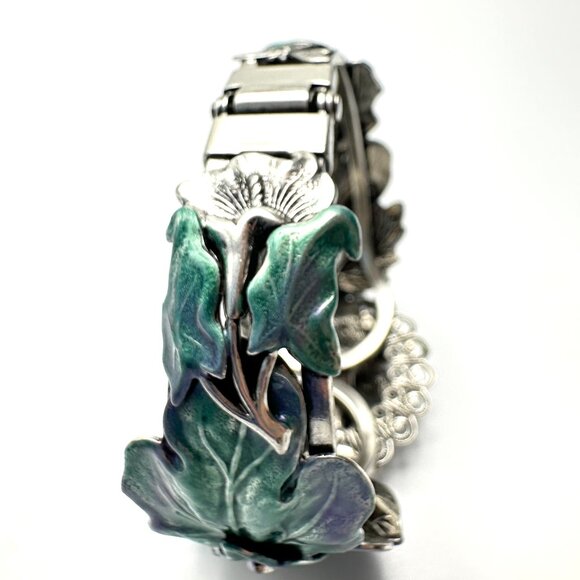 Kirk's Folly Enchanted Forest Green Man Clamper—Collectible Enamel Bracelet—NWOT - Picture 6 of 13